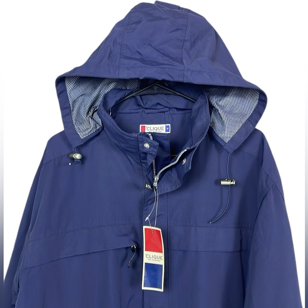 New Clique Men’s High Performance Mitchell Hooded Jacket Full Zip/Button Size M